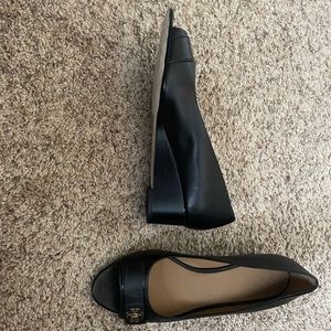 Size 10 Tory Burch black wedges